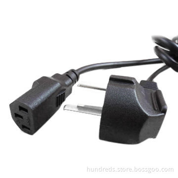 Power Cord, Various Colors and Lengths Available with Three-pin Power Plug